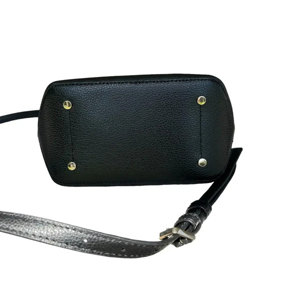 Kate Spade New York Eva Small Bucket Crossbody Bag Black Tan Drawstring - Picture 5 of 8